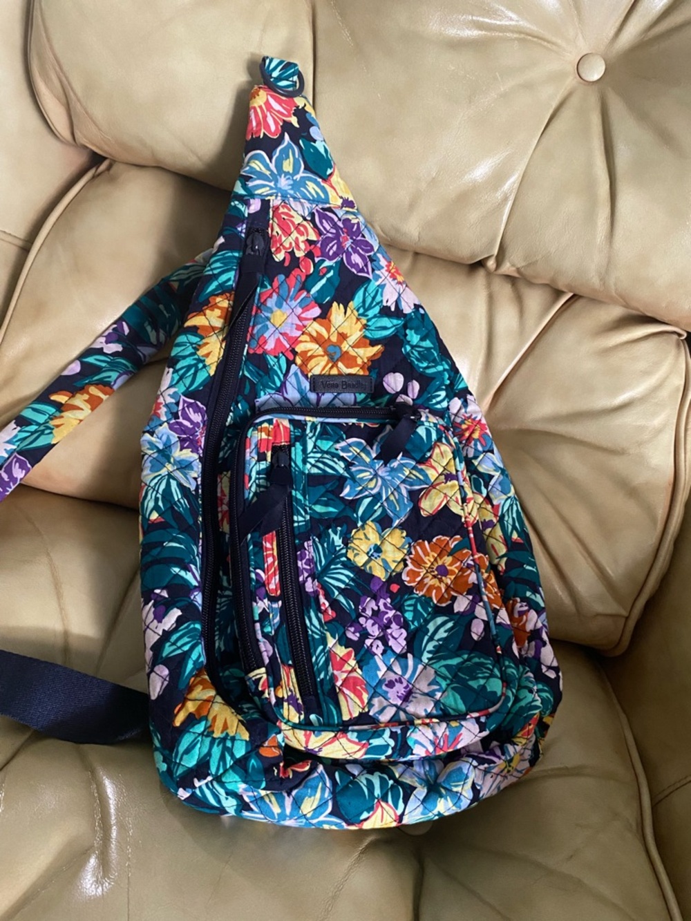 LKNW Vera Bradley Sling Bag Floral Happy Blooms Colorful Print
